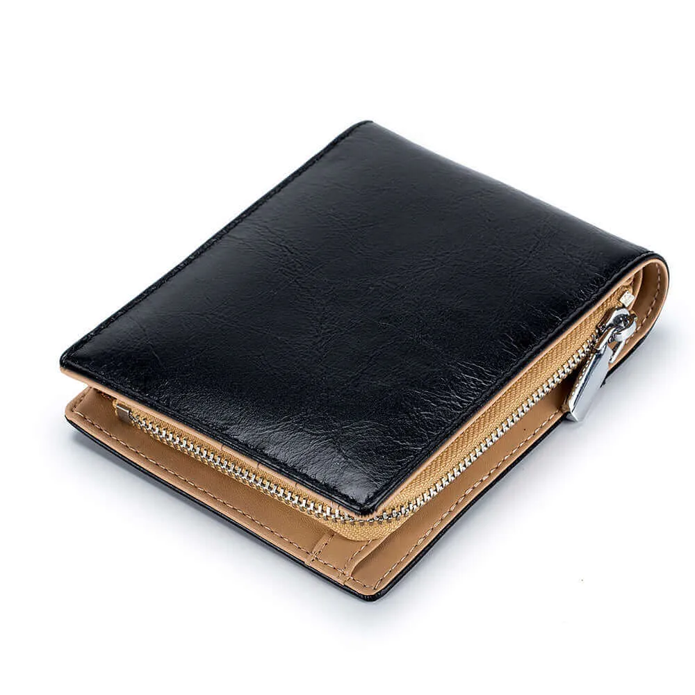 Vintage Style Men's Leather RFID Wallet NZ