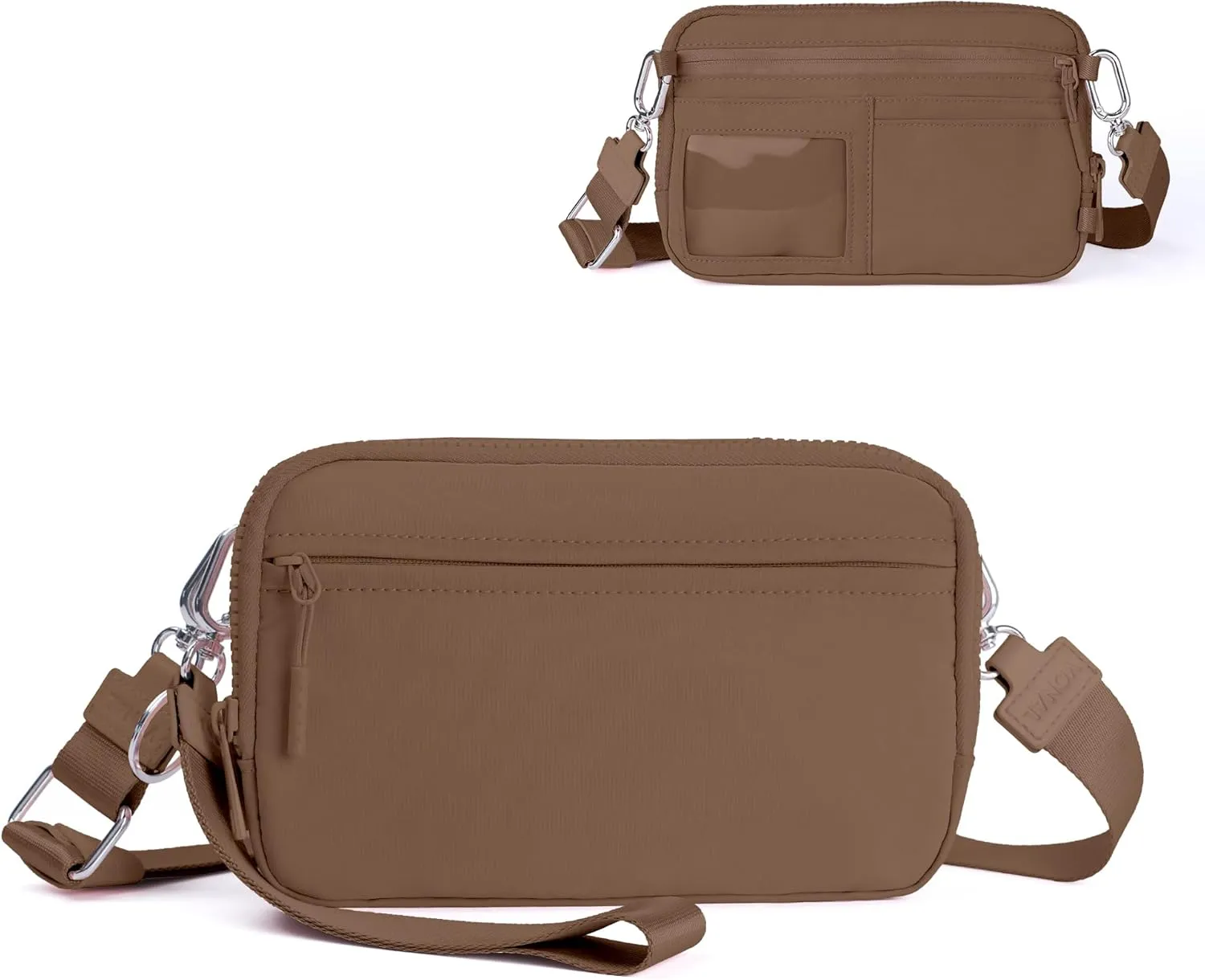 VONAL Wristlet Wallets for Women, RFID Wristlet Purse Built in Wallet, Small Nylon Crossbody Bags, Credit Card Holder