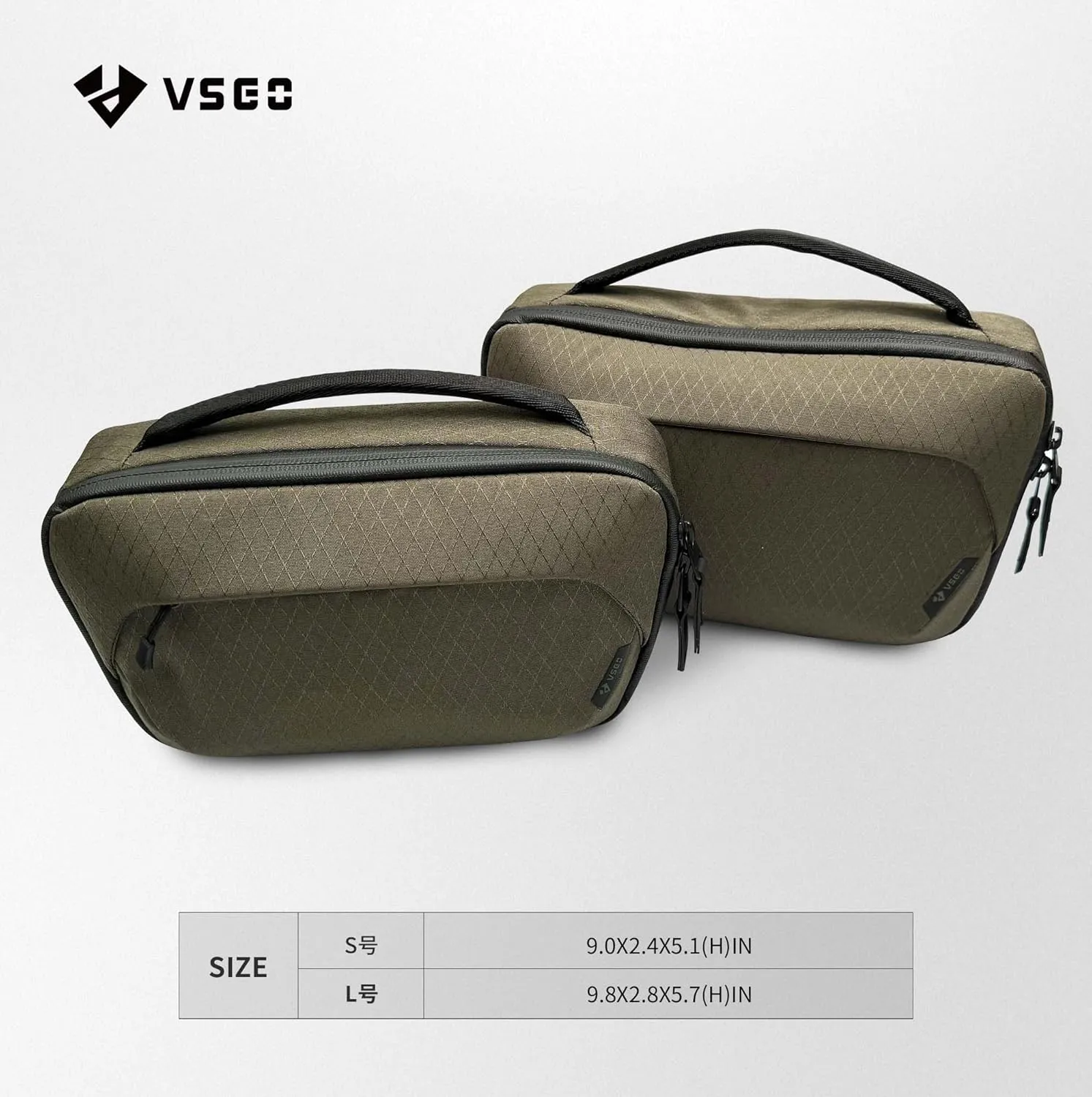 VSGO Electronics Organizer,Small Tech Accessory Bag,Portable Waterproof Tech Organizer Pouch Compatible for Cables,Phone,Earphone,Flash Disk, Power Bank (Green, S)