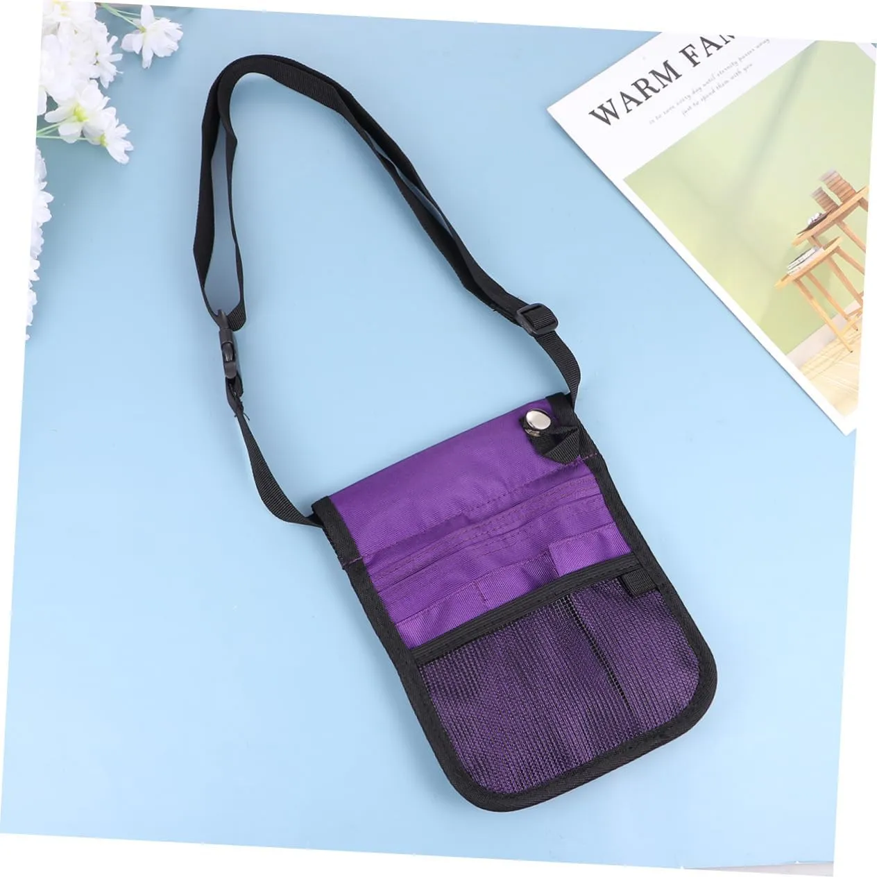 Waist Bag Fanny Pack for Nurses Shoulder Bag Nurse Pocket Pouch Lightweight Nurse Accessories Purple