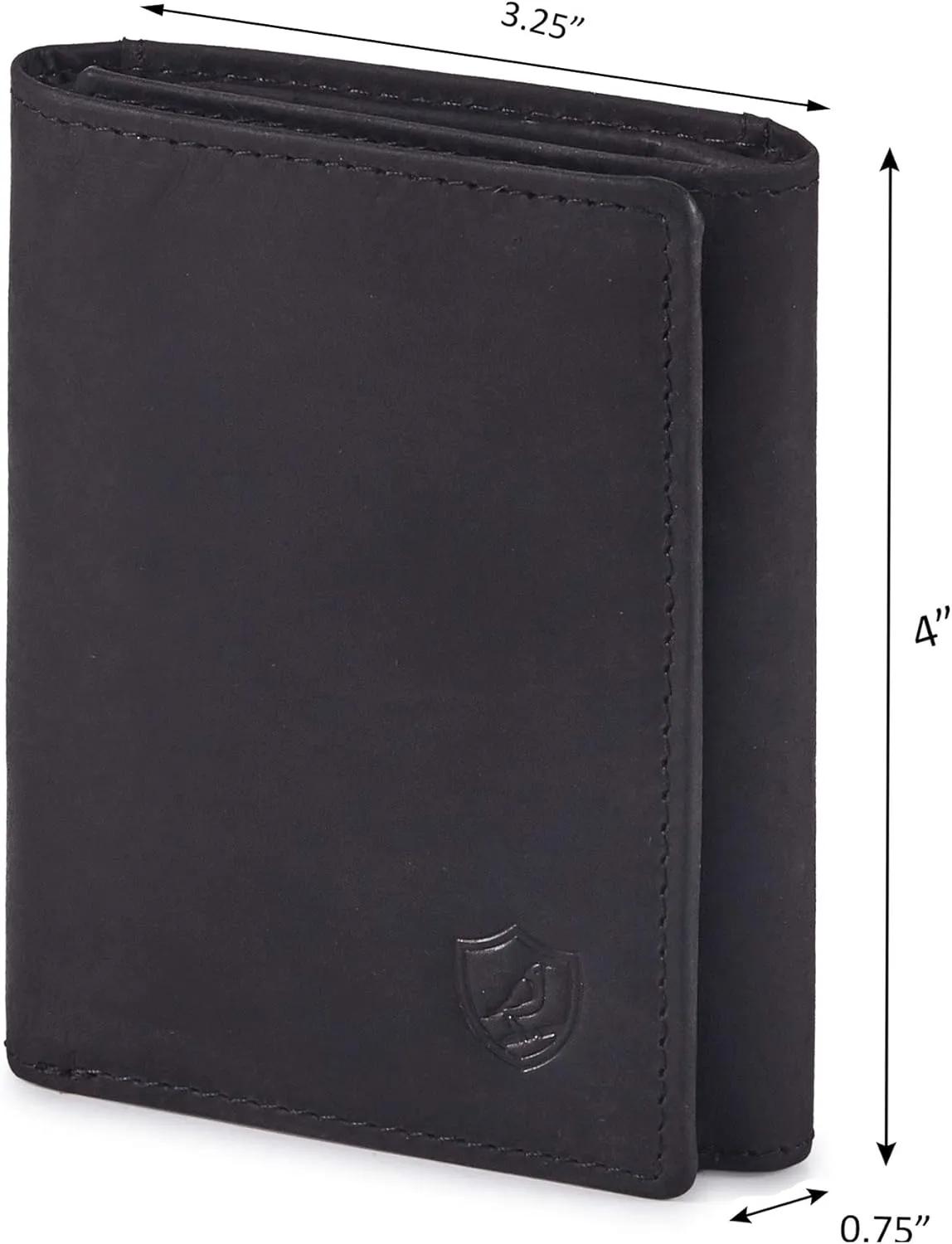 Wallet for Men Trifold Real Leather RFID Blocking Credit Card Case with ID Window in Gift Box