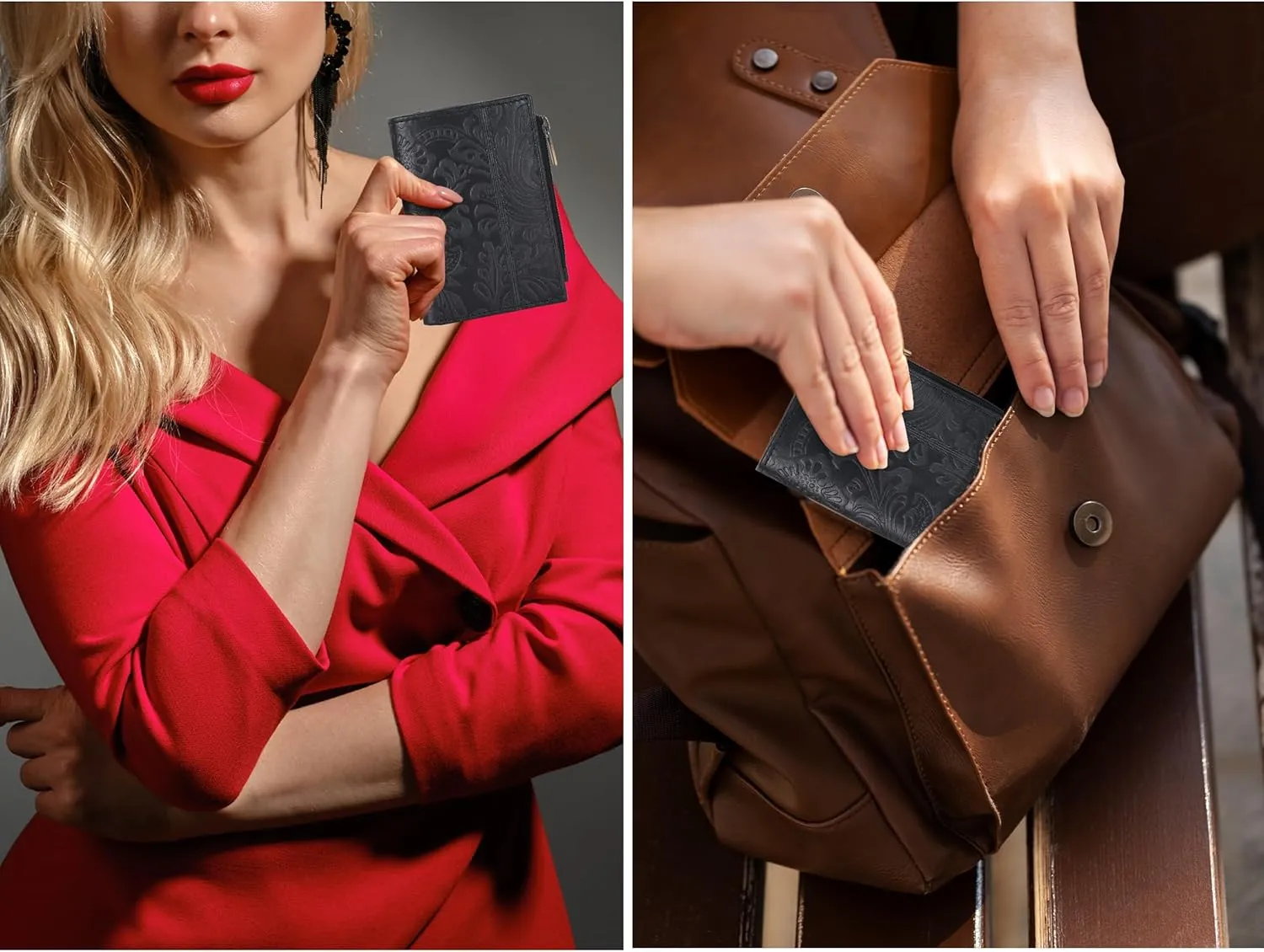 Wallet For Women Full Grain Leather - Small RFID Coin Purse Credit Card & ID Holder for Ladies,Bifold Wallets for Teenager