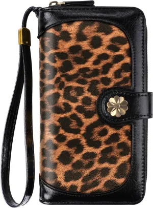 Wallets for Women Multi Card Holder Wallet Clutch Wallet Card Holder Organizer Ladies Purse with Wrist strap Purse