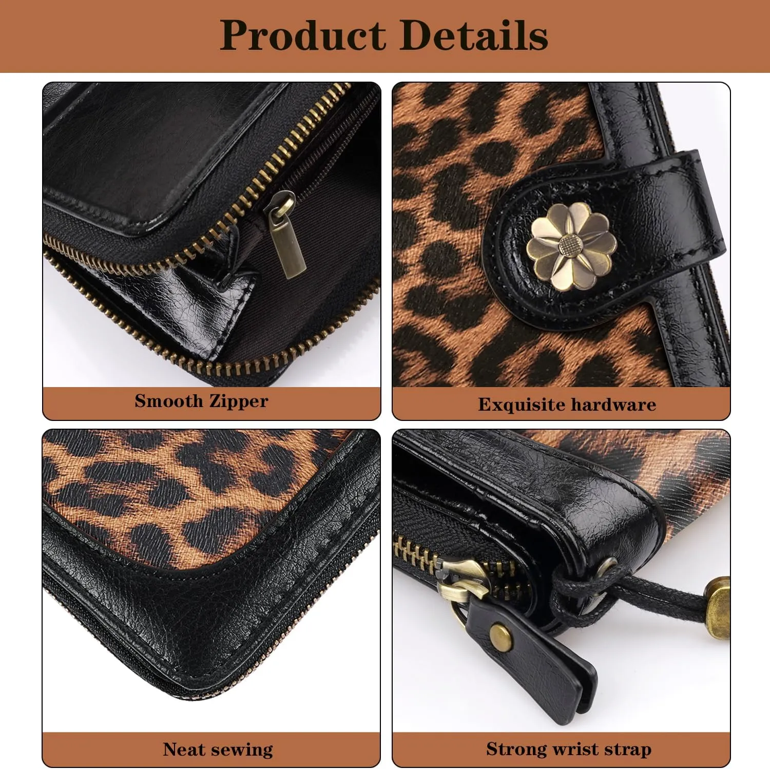 Wallets for Women Multi Card Holder Wallet Clutch Wallet Card Holder Organizer Ladies Purse with Wrist strap Purse