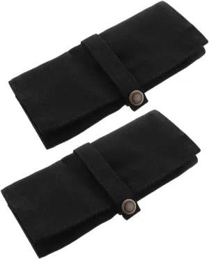 Watch Band Storage Case 2pcs Watch Storage Bag Travel Jewelry Roll Bag Canvas Washable Compact for Travel