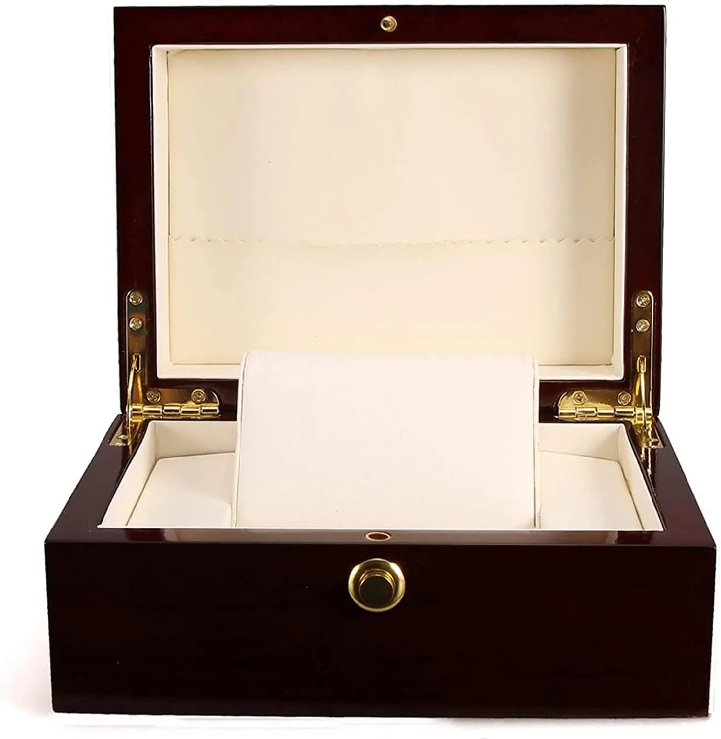 Watch Case Watch Roll Wood Single Grid Watch Box Organizer Watch Display Case Elegant Box Wristwatch Bangle Storage Case Watch Box Watch Winder, 18*13.5*19cm, Burgundy