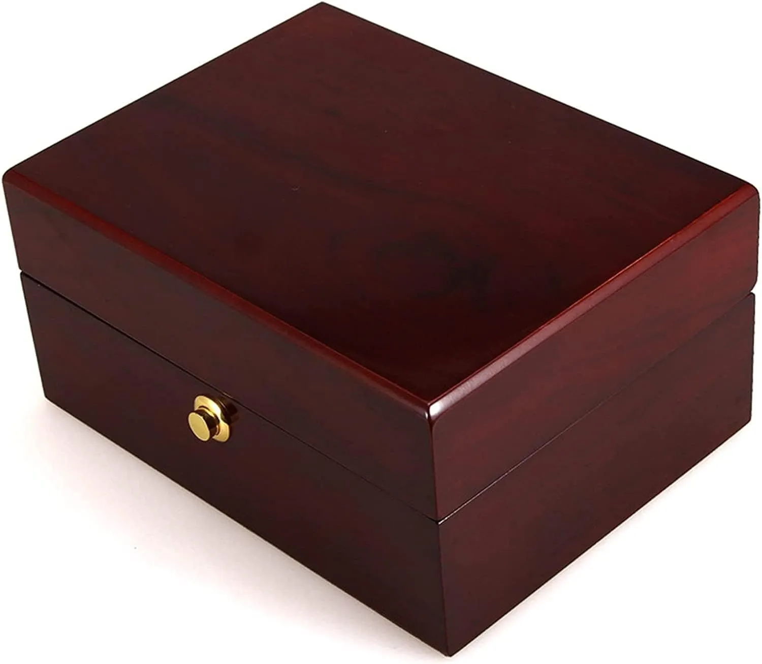 Watch Case Watch Roll Wood Single Grid Watch Box Organizer Watch Display Case Elegant Box Wristwatch Bangle Storage Case Watch Box Watch Winder, 18*13.5*19cm, Burgundy