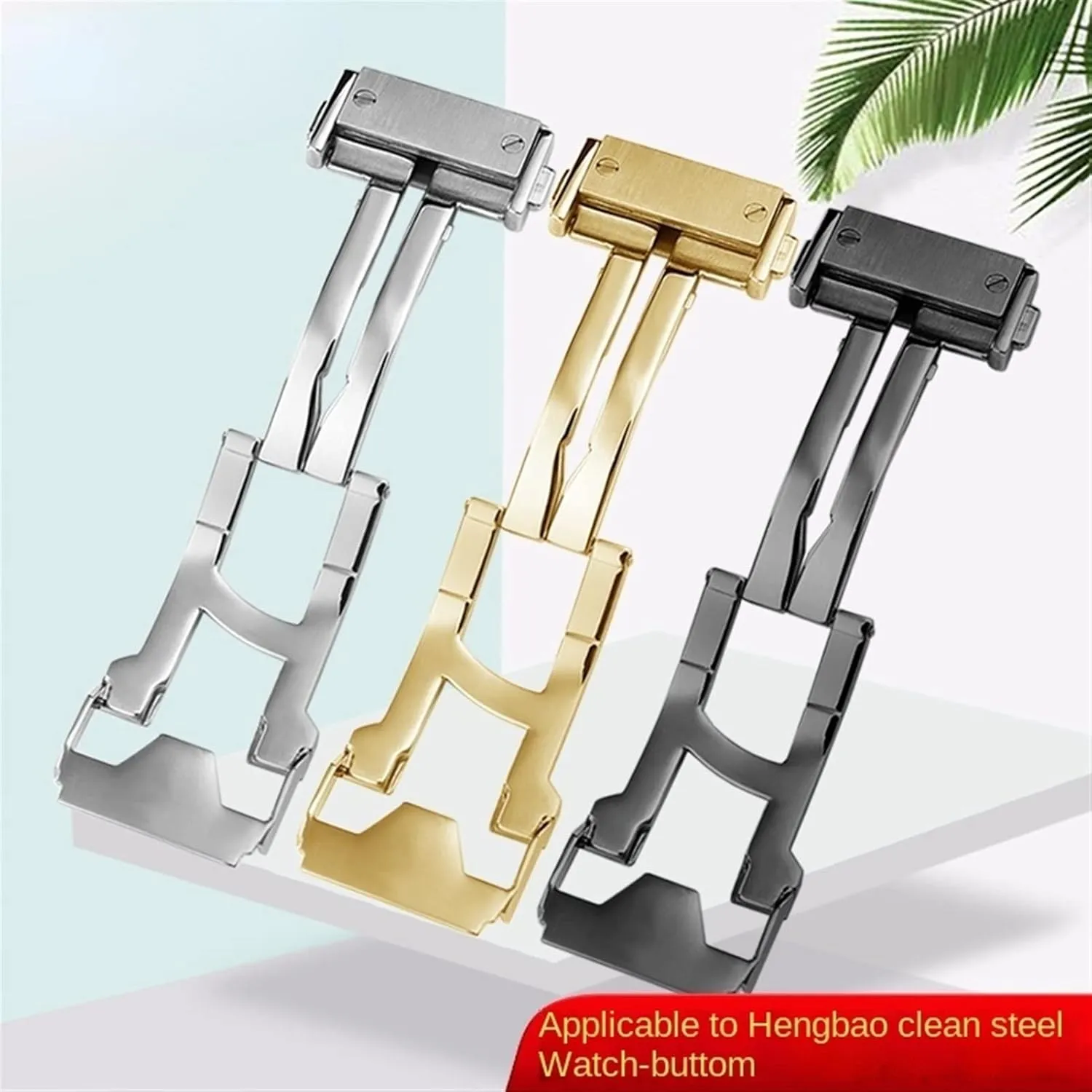 Watch Strap Steel Buckle For Hublot Fusion Classic Big Bang King Power Series Watch Folding Clasp 22m Leather/rubber Accessories