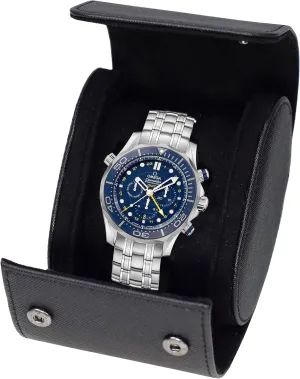 Watch Travel Case, Luxury Leather Watch Roll Organizer Box, Jewelry Storage Case Gifts for Man and Woman Christmas Anniversary Birthday(Black)