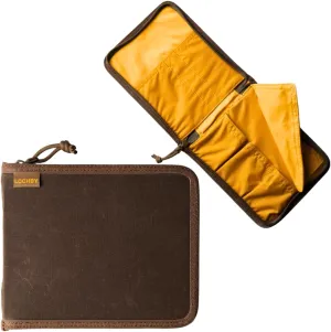 Watch Wallet: Ultra Slim & Rugged | Waxed Canvas Organizer for Casio, Apple, Bulova | Durable Travel Case for Watches & Accessories | Waterproof & Protective Design for Men (Brown)