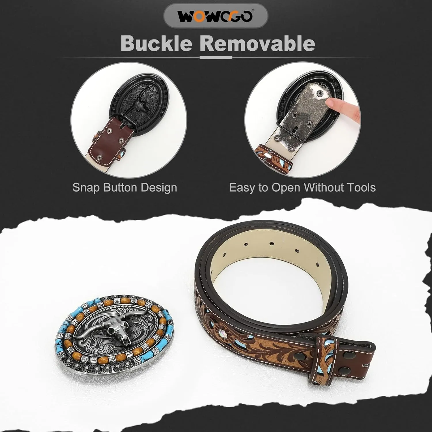 Western Belts for Women Cowgirl Cowboy Country Belt Turquoise Rhinestone Leather Belt Brown Plus Size Belt