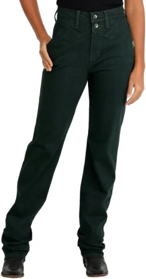 Western Jeans Womens Quinn Tapered Forest Green CB74654002