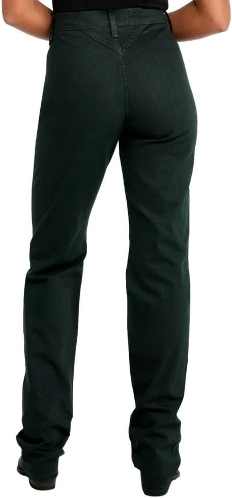 Western Jeans Womens Quinn Tapered Forest Green CB74654002