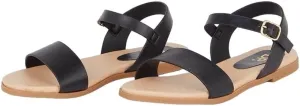 Wide Fit Faye Faux Leather Flat Sandals