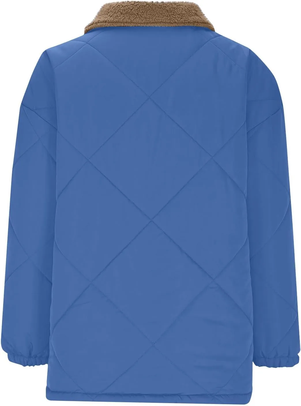 Winter Jackets For Women Zip Up Fleece Collar Outerwear Jacket Long Sleeve Trendy Warm Winter Coats