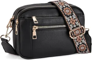 WJCD Women's Crossbody Purse - Vegan Leather Lightweight Shoulder Bag with Adjustable Strap, Stylish Small Handbags