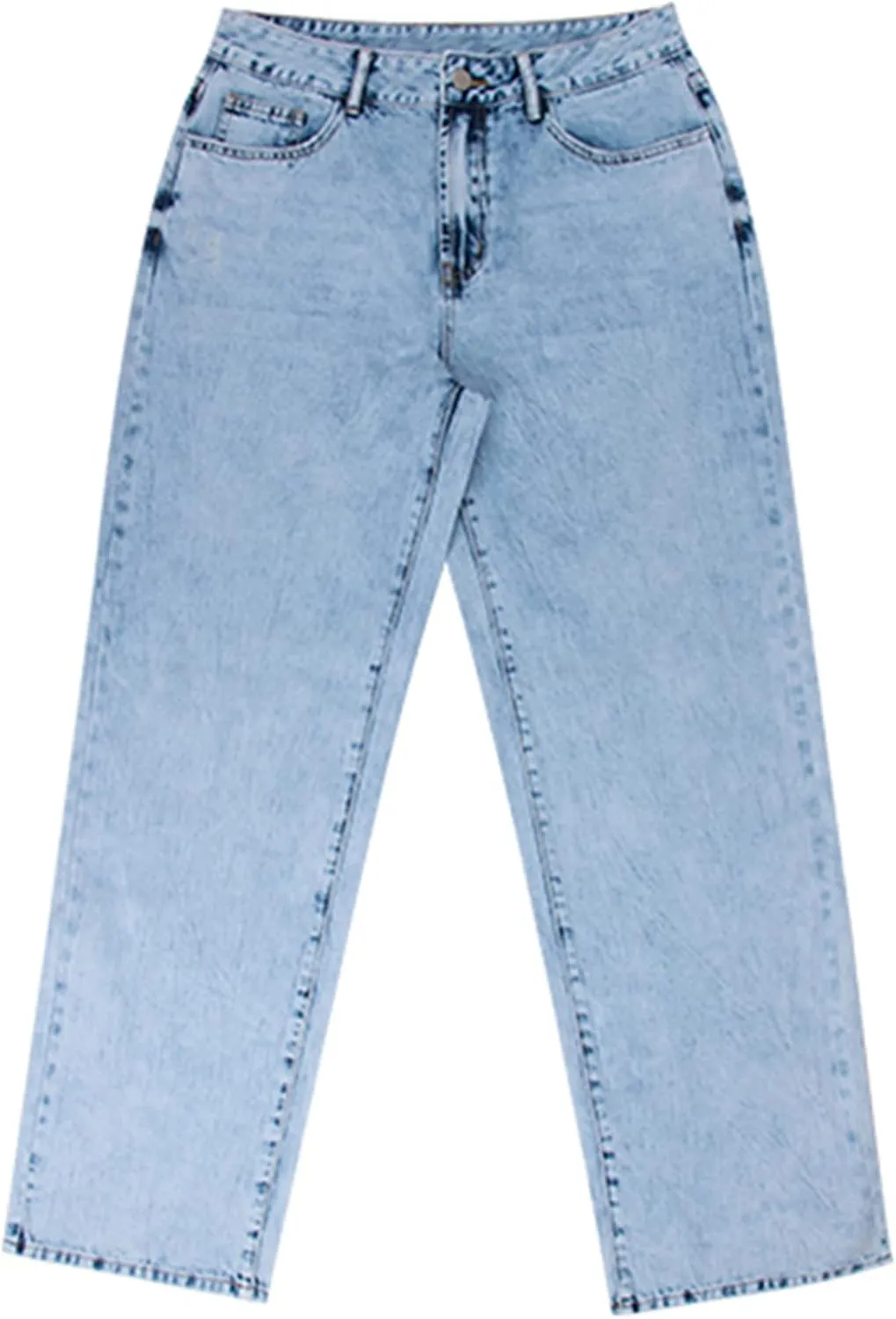 Women High Waisted Pants Wide Leg Denim Jeans Straight Casual Loose Baggy Trousers Vintage Y2K E-Girl Streetwear