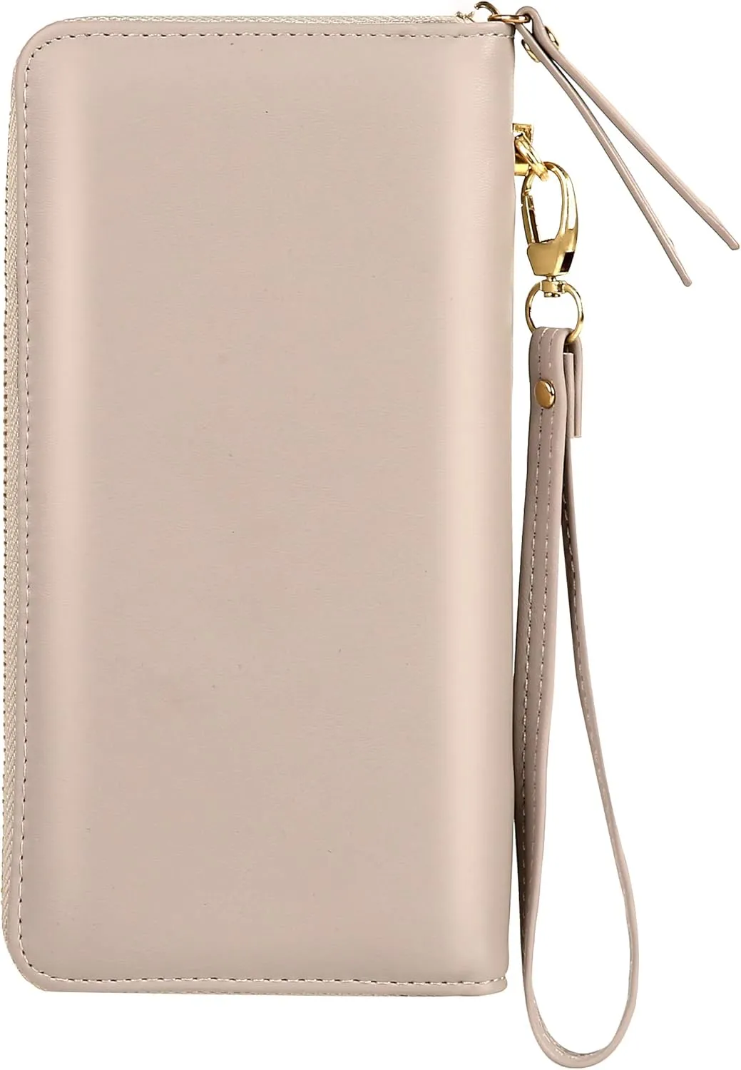 Women Leather Wallet RFID Blocking Zipper Pocket Wallet Card Case Purse with ID Window