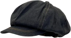 Women Oversized Slouchy Newsboy Cap Puffy Baggy Jean Paperboy Hat with Visor