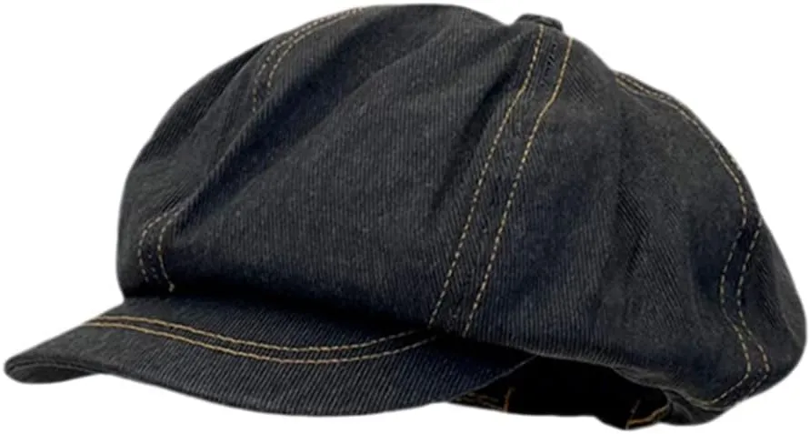 Women Oversized Slouchy Newsboy Cap Puffy Baggy Jean Paperboy Hat with Visor