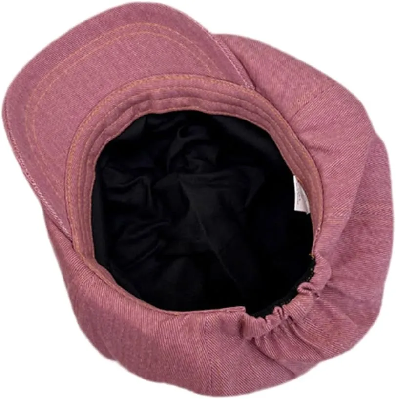 Women Oversized Slouchy Newsboy Cap Puffy Baggy Jean Paperboy Hat with Visor