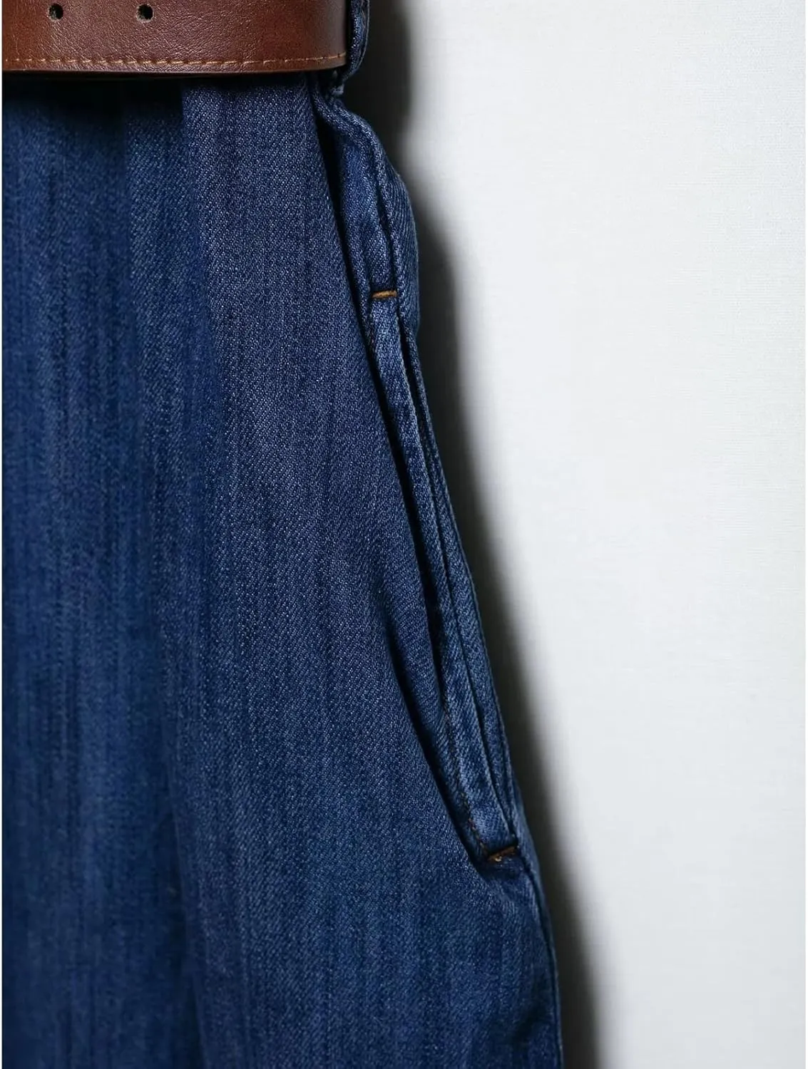 Women Short Sleeve Button Front Belted Denim Shirt Dress Vintage Lapel Casual Loose Fit Midi Dress