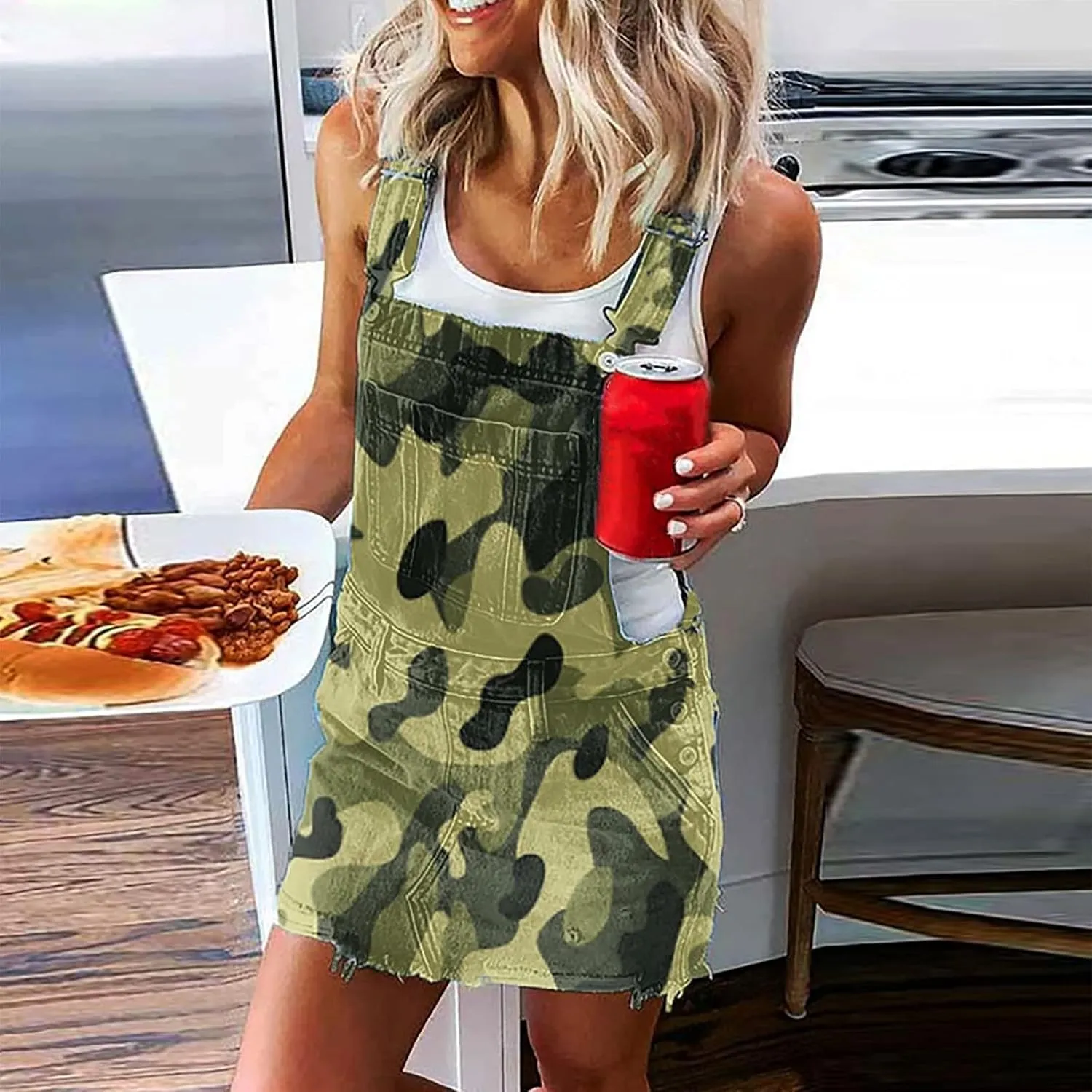 Womens Backless Denim Dress for Women Spaghetti Strap Wrap Overall Cowgirl Criss Cross Plain Midi Fall Summer 2025 Y2K