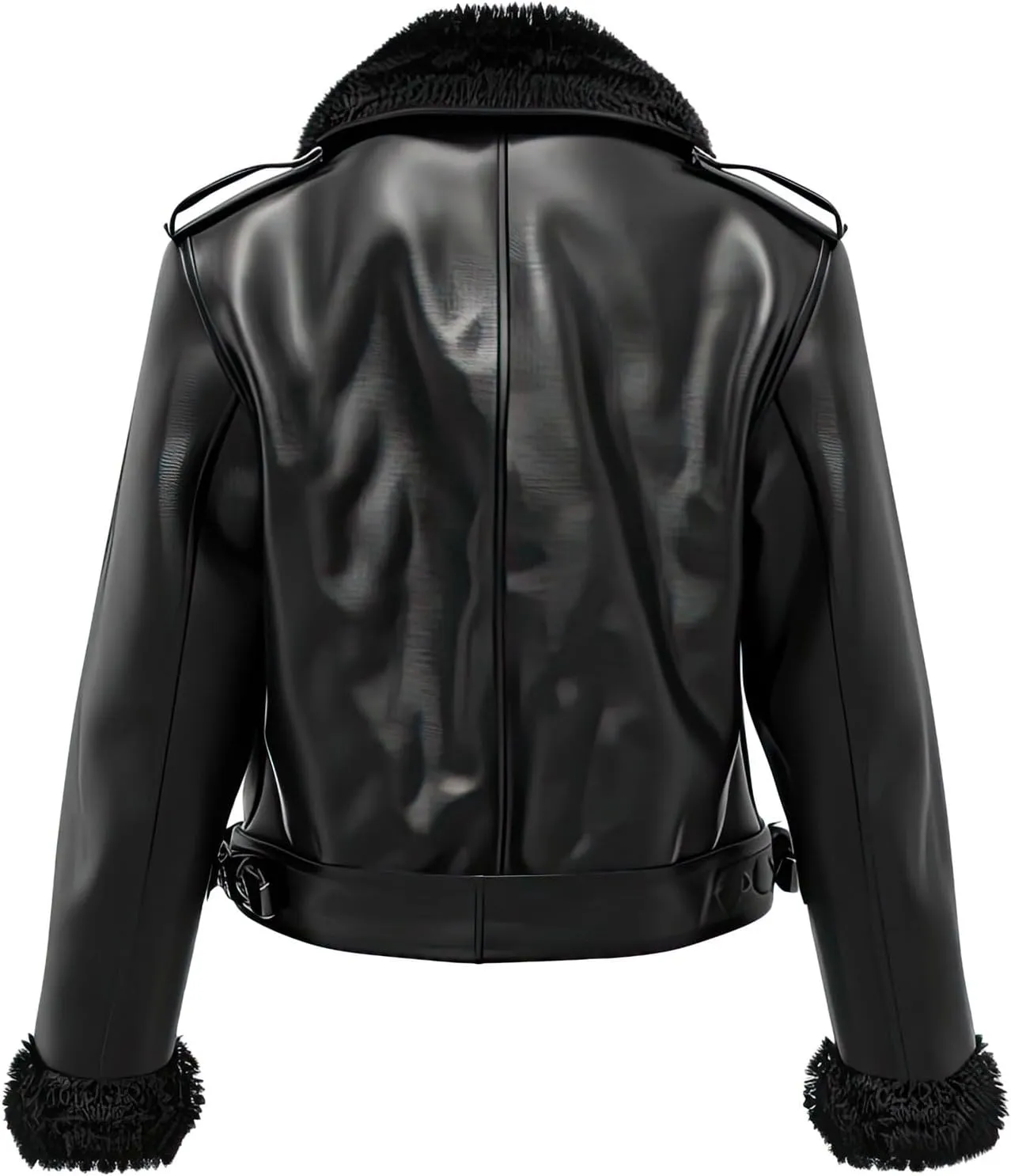 Women’s Black Genuine Sheepskin Shearling Faux Fur Winter Wear Aviator Leather Jacket ideal christmas gift for ladies