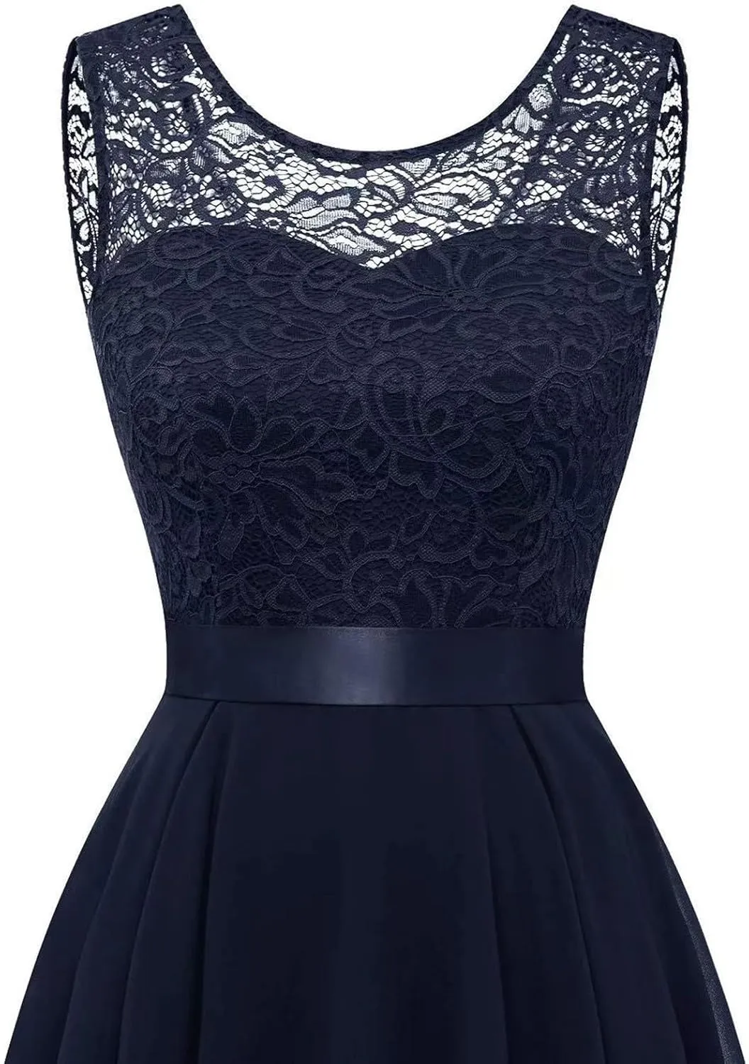 Women's Cocktail Dresses 2025 Trendy Elegant Lace Ruffle Hem Chiffon Dress Wedding Guest Evening Party Bridesmaid Dress