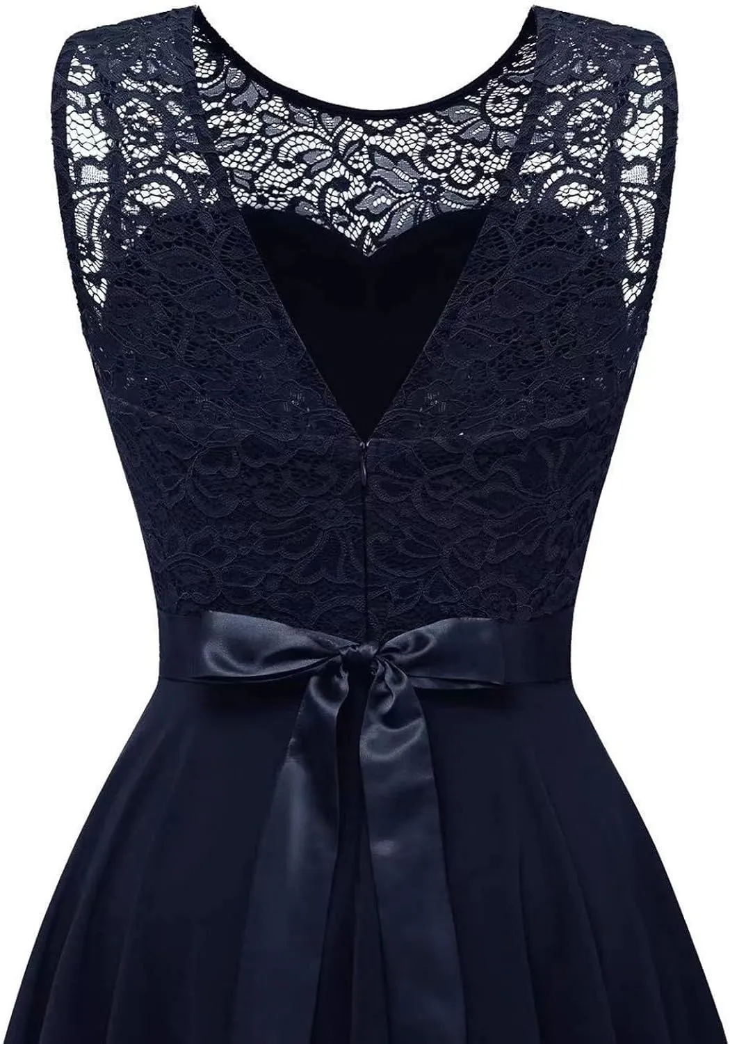 Women's Cocktail Dresses 2025 Trendy Elegant Lace Ruffle Hem Chiffon Dress Wedding Guest Evening Party Bridesmaid Dress