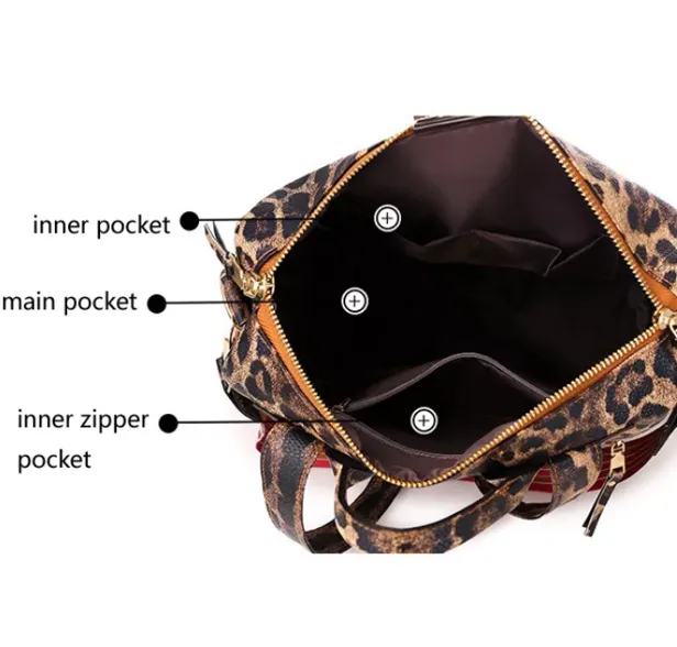 Womens Fashion Backpack - Snake Pattern