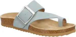 Women's Faux Leather Slip-On Single Band Toe Strap Cork Bed Sandal