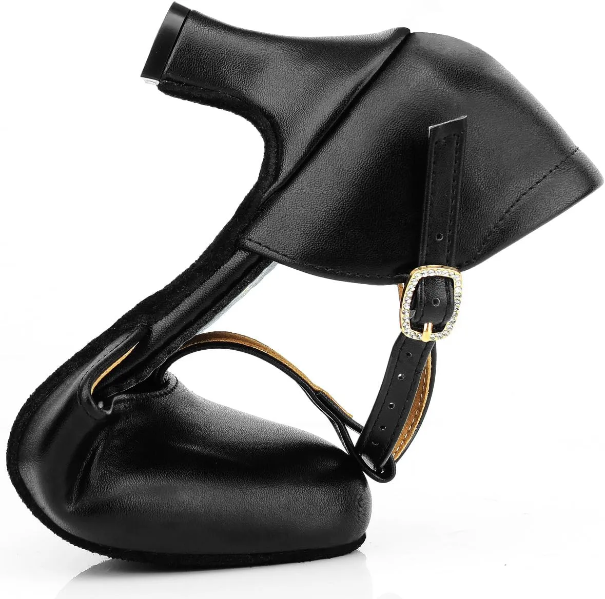 Women's Latin Ballroom Dancing Heels Wedding Pumps T-Strap Character Shoes