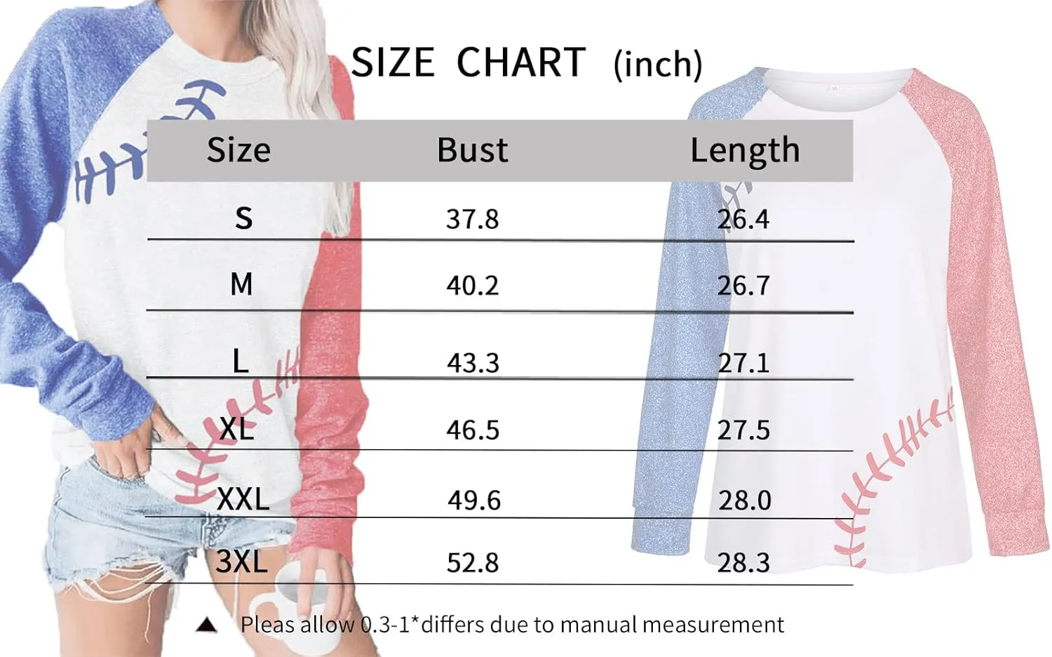 Womens Long Sleeve Shirt Baseball Shirt Mom Shirt American Flag Shirt Star Sweatshirt