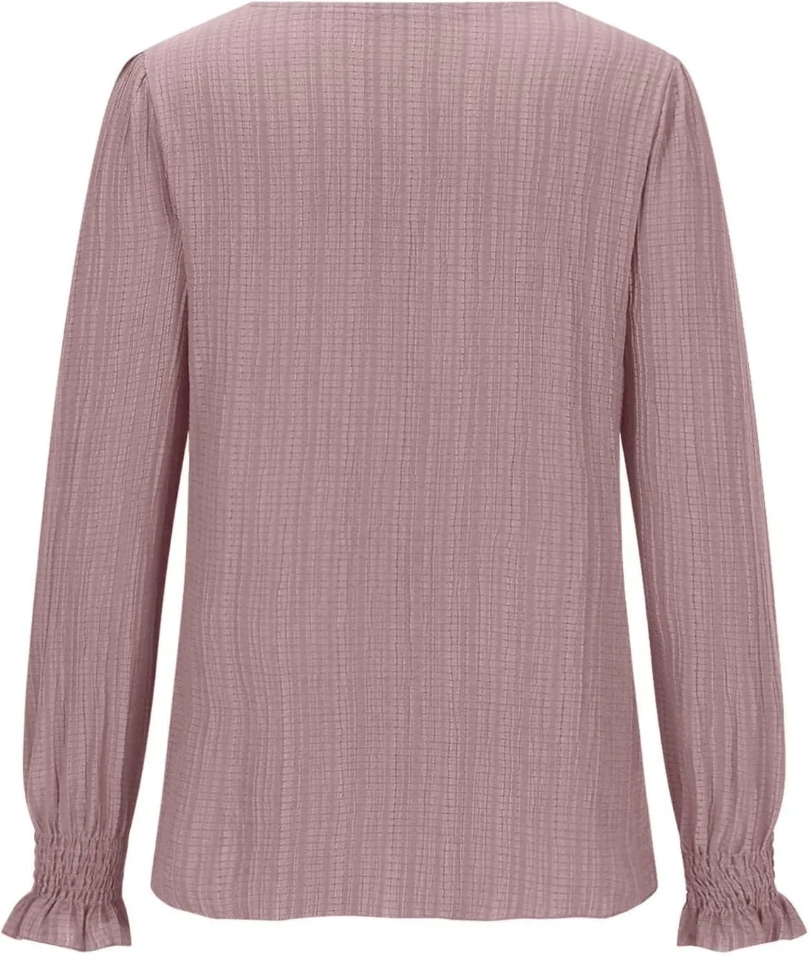 Womens Long Sleeve Tops Fall Fashion 2024 Casual v Neck Tunic Shirts Loose Puff Sleeve Elegant Ladies Blouses