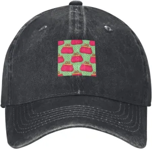 Women's Purse Seamless Pattern Baseball Cap for Men Women 100% Cotton Adjustable Low Profile Golf Dad Hat
