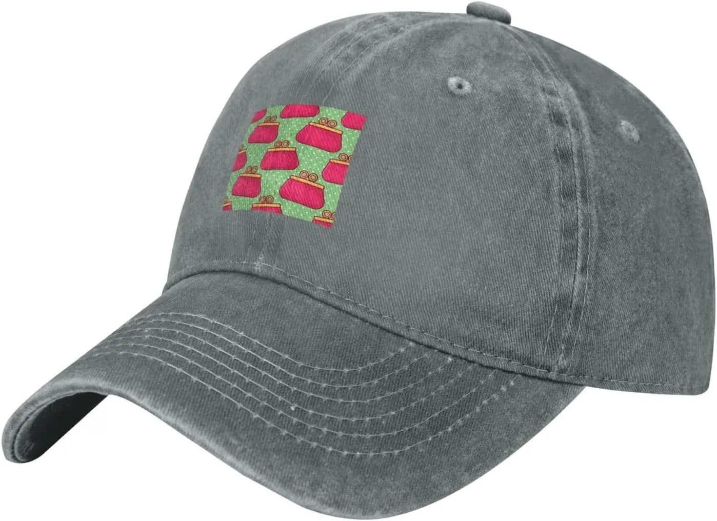 Women's Purse Seamless Pattern Baseball Cap for Men Women 100% Cotton Adjustable Low Profile Golf Dad Hat