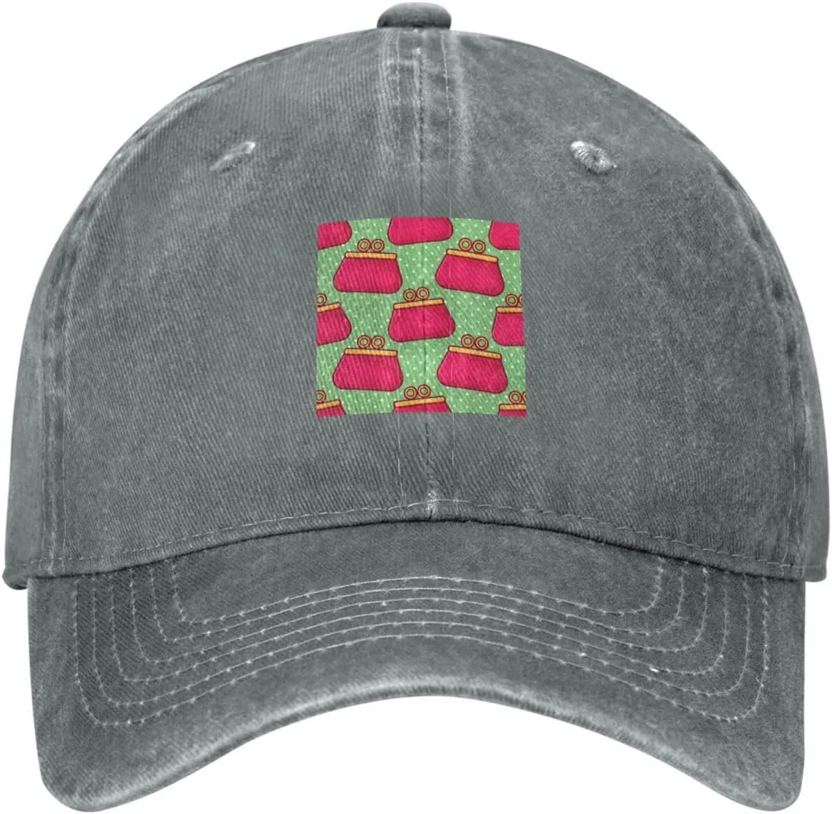 Women's Purse Seamless Pattern Baseball Cap for Men Women 100% Cotton Adjustable Low Profile Golf Dad Hat