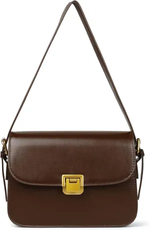 Women's Shoulder Bag Messenger Handbag Preppy Style Female Crossbody Bag Retro Envelope Purse Designer Briefcase (Wine red) (Wine red)
