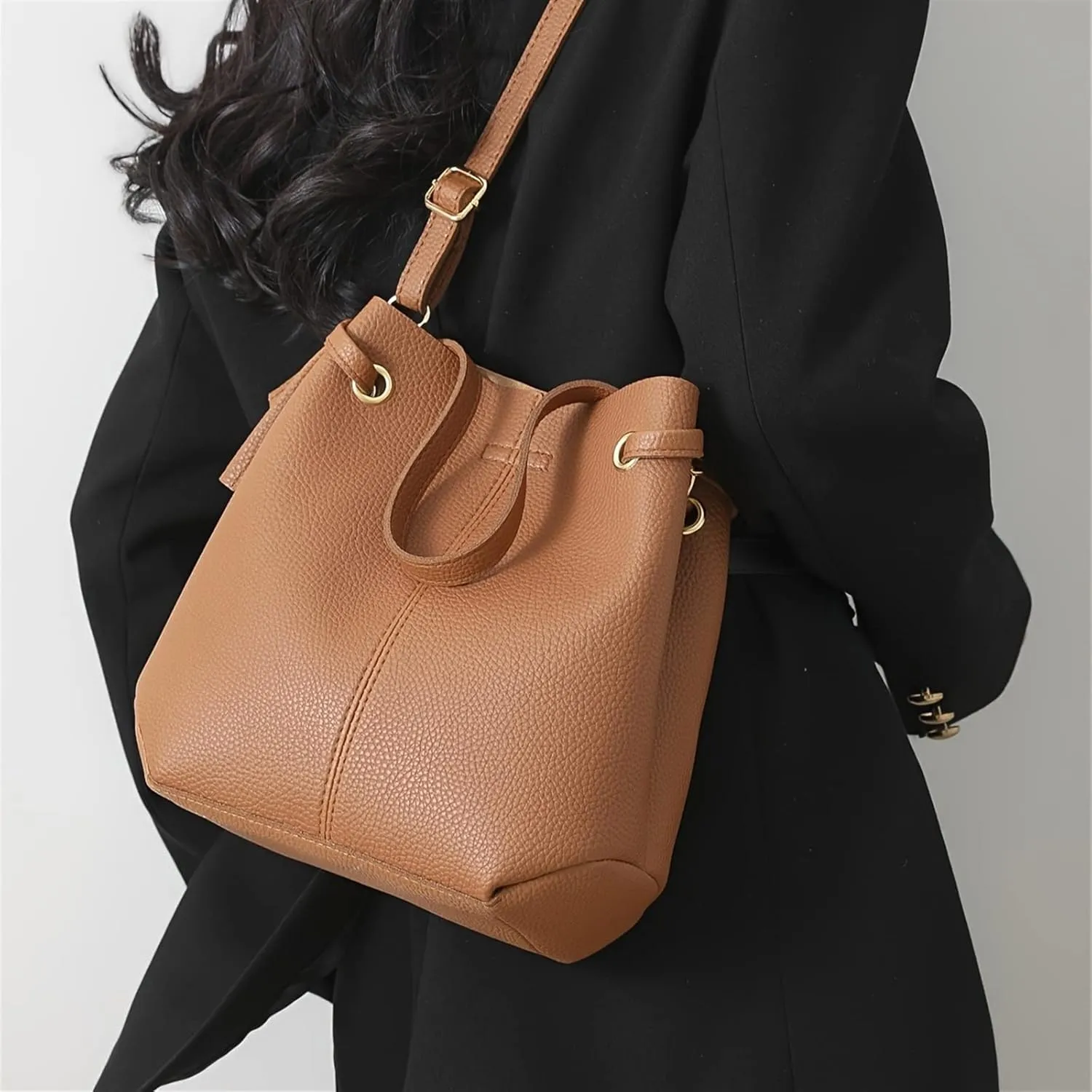 Women's Solid Color Crossbody Bag, Casual Shoulder Purse With Inner Pouch