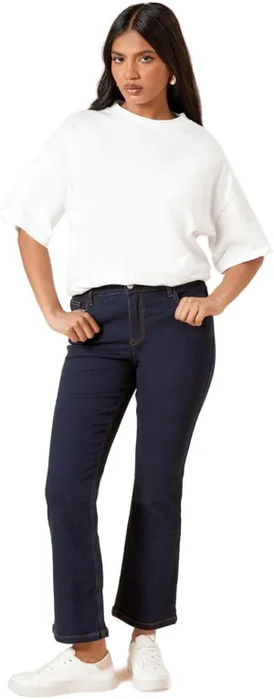 Women's/Women's Comfort Stretch Bootcut Jeans, Indigo, 8 US R