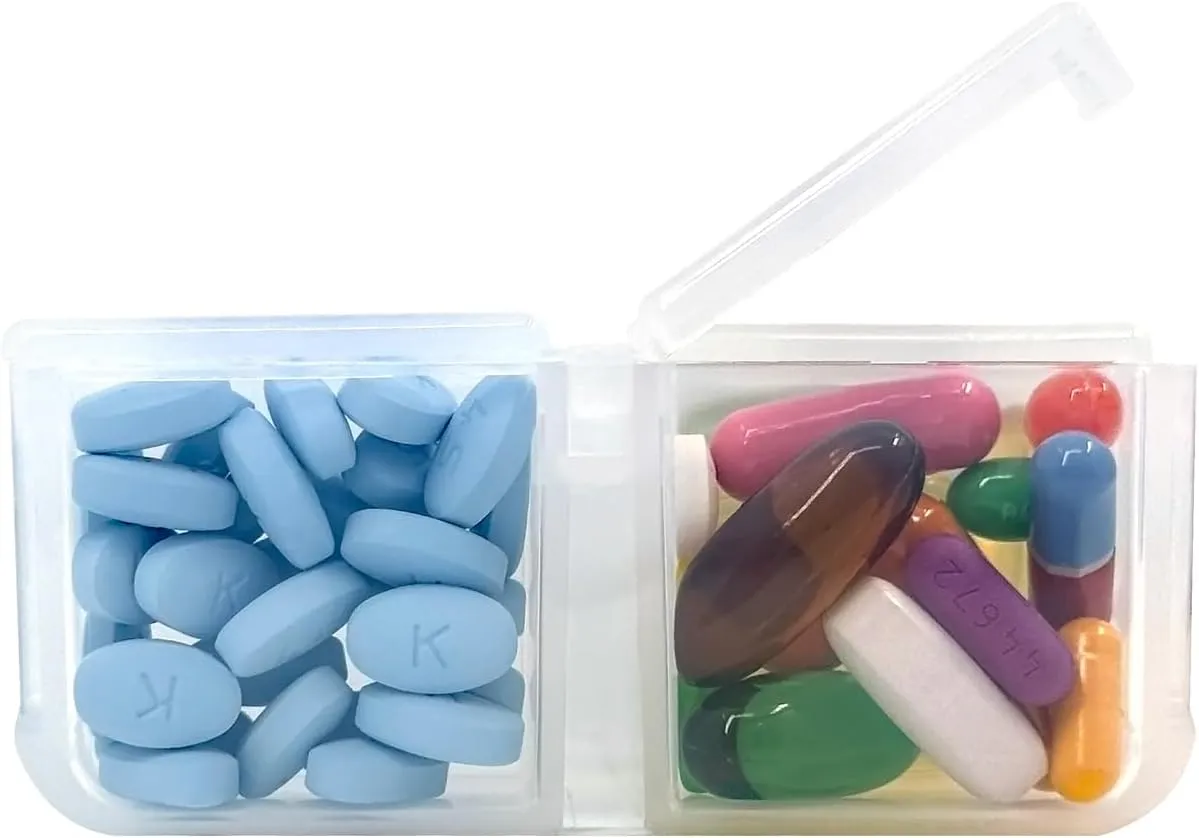 XL Once-a Day Monthly Pill Organizer Removable Lid for Easy Filling, Extra Large Compartments for 31 Days Plus Compartment for Extra Pills, BPA Free (Clear, XL - 1 Count (Pack of 1))