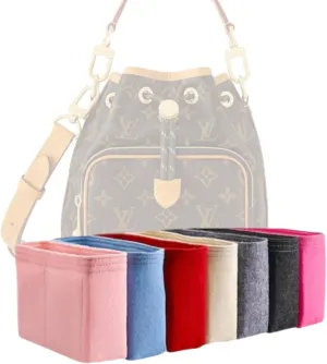 Xoppia Bag Organizer compatible with Celine Teen Clara Bag. Felt Insert Liner for Women Handbag. (Brown, Style A: Exposure)