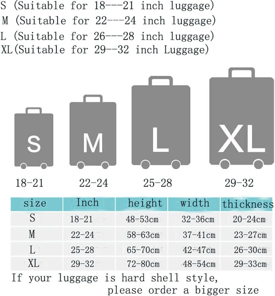 YEKEYI Washable Travel Luggage Cover Funny Cartoon 3D Denim Animals Suitcase Protector