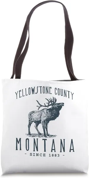 YELLOWSTONE COUNTY, MONTANA. ELK VINTAGE DESIGN Tote Bag