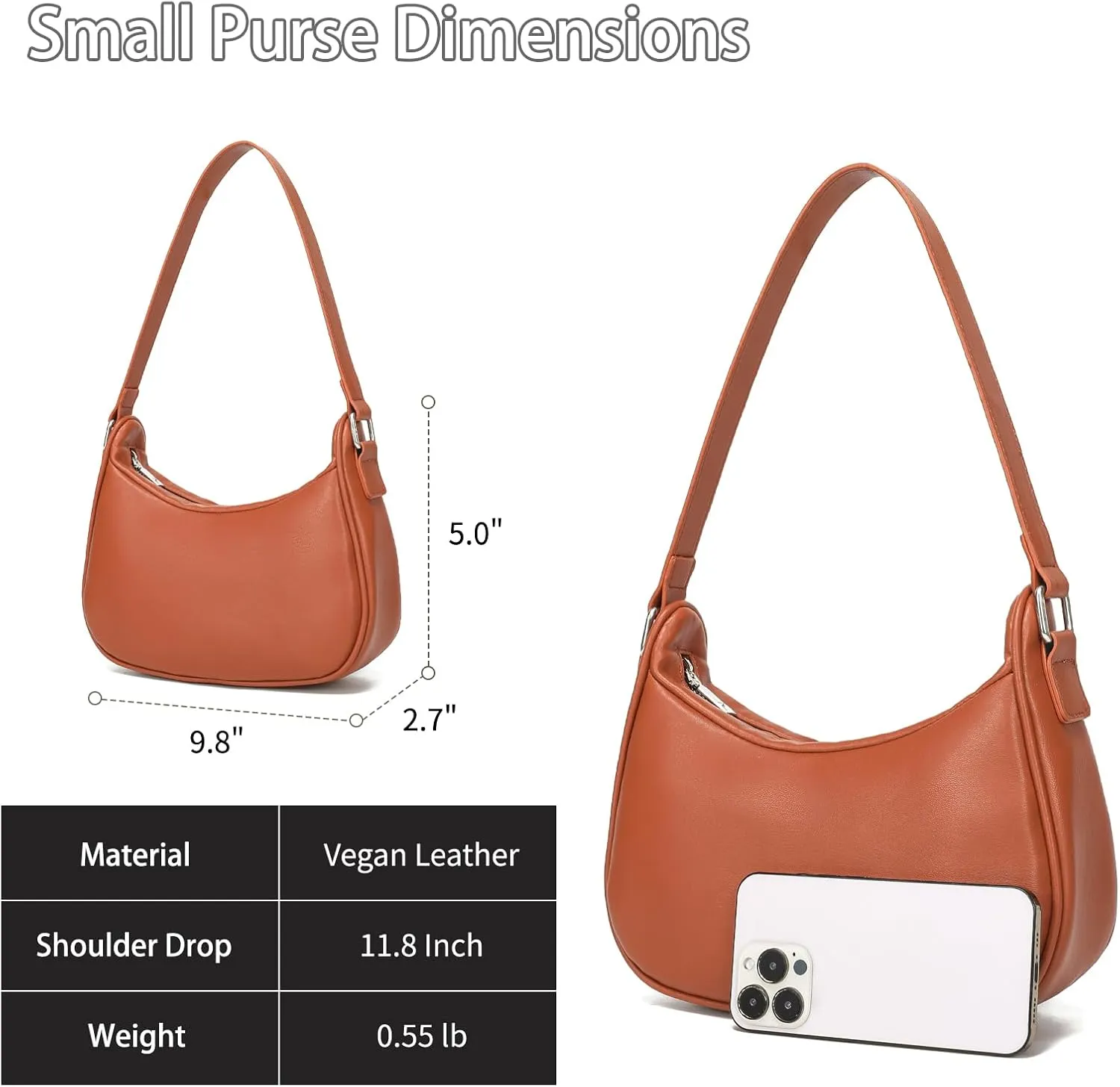 YIKOEE Shoulder Bag Y2k Purse: 90s Mini Underarm Bag - Cute Small Purse