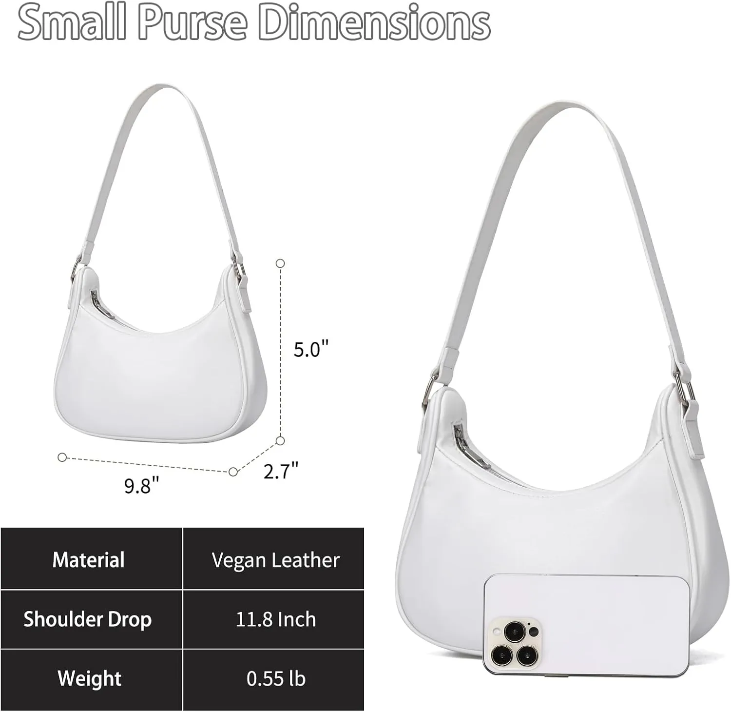 YIKOEE Shoulder Bag Y2k Purse: 90s Mini Underarm Bag - Cute Small Purse