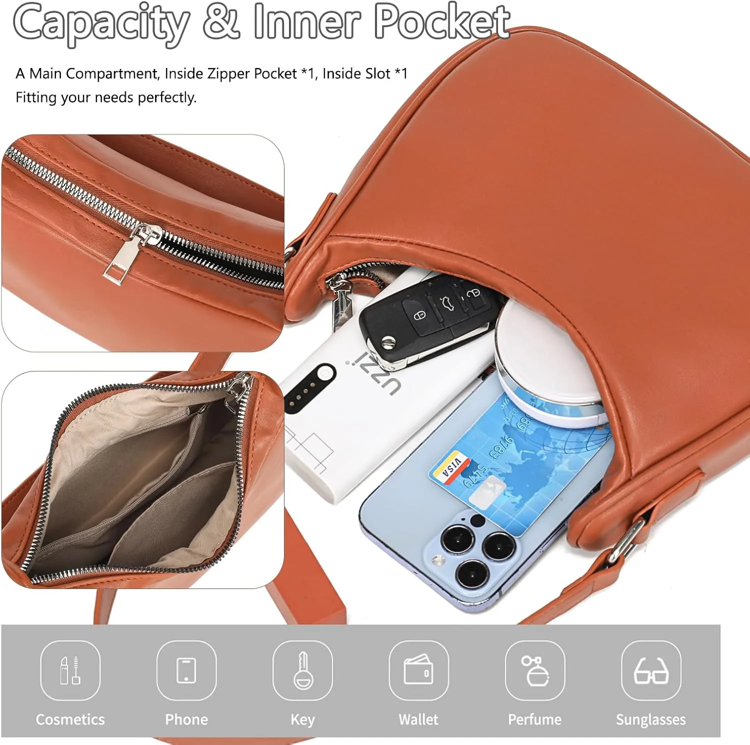 YIKOEE Shoulder Bag Y2k Purse: 90s Mini Underarm Bag - Cute Small Purse
