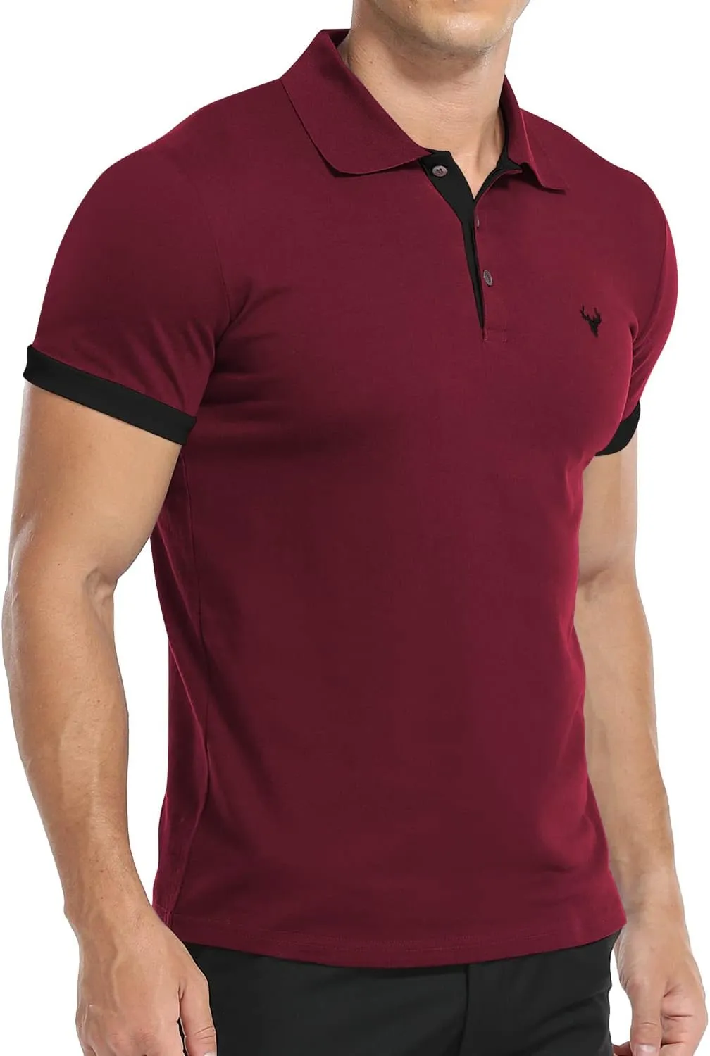 YTD Men’s Classic Polo Shirt Short Sleeve Shirts Lightweight Slim Fit Casual Tops