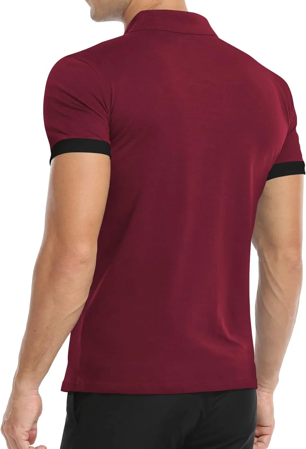 YTD Men’s Classic Polo Shirt Short Sleeve Shirts Lightweight Slim Fit Casual Tops